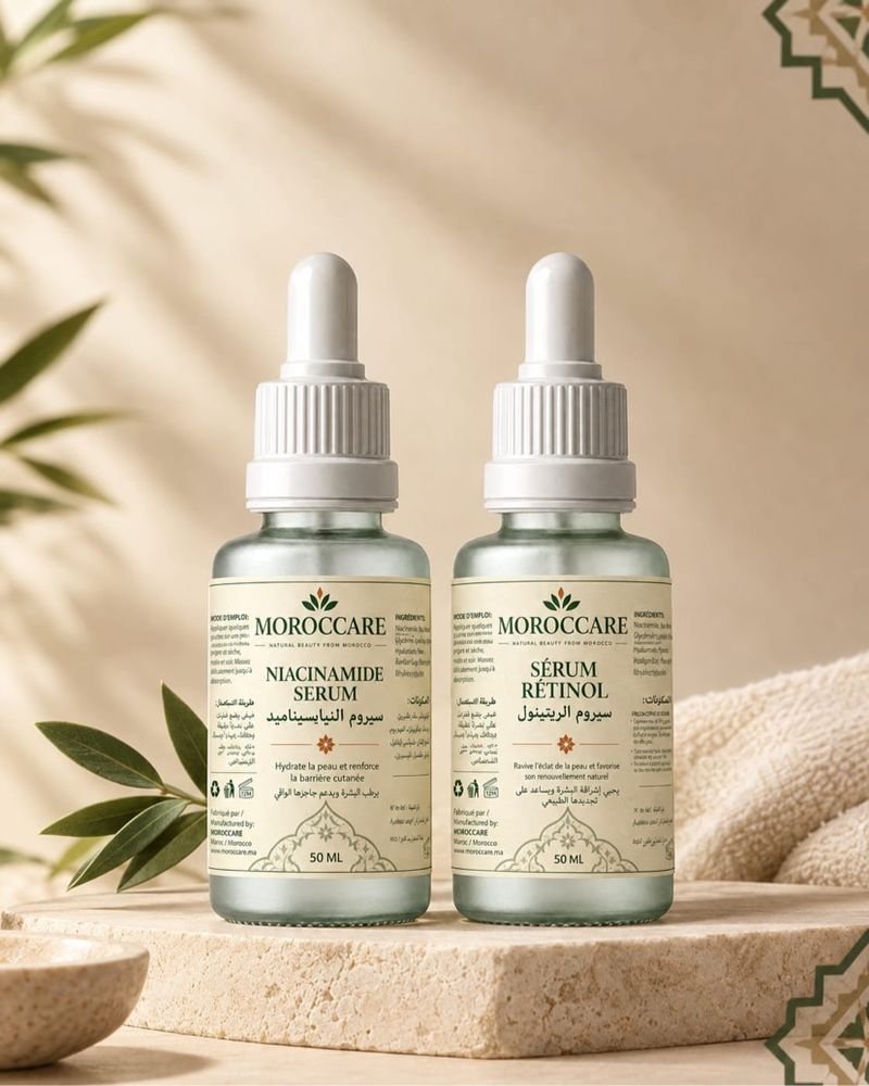 باك MOROCCARE: سيروم النياسيناميد وسيروم الريتينول 50 مل